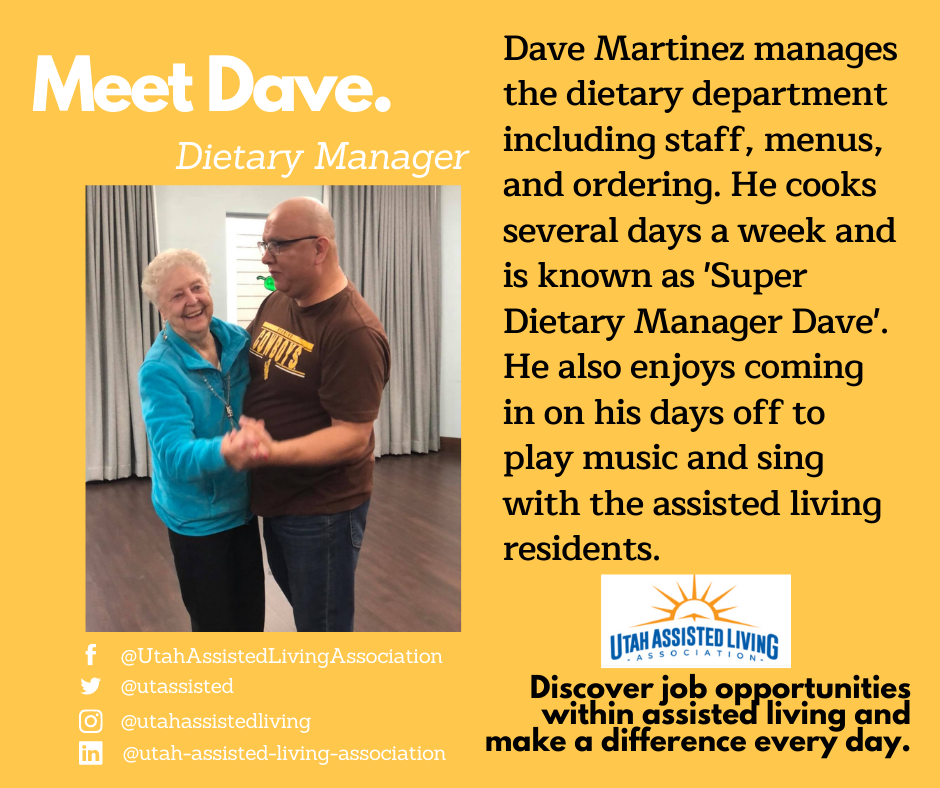 Dave Martinez, Dietary Manager at Hidden Valley Assisted Living